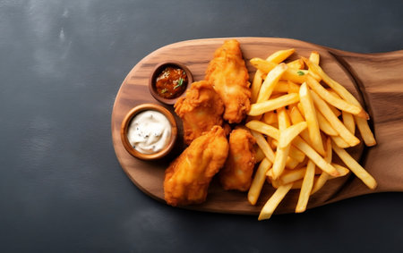 Fish and Chips Delicacy Generative AIの素材