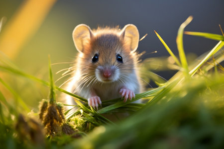 Rodent Roaming Exploring the Grasslands Generative AIの素材