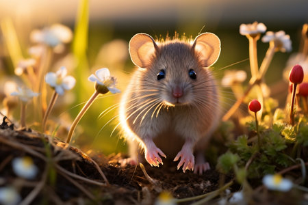 Rodent Roaming Exploring the Grasslands Generative AIの素材