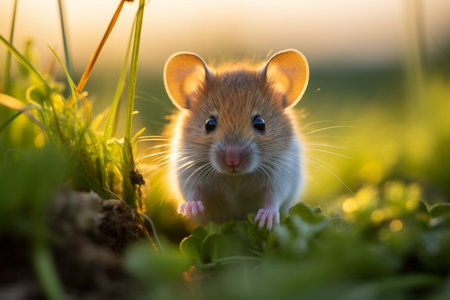 Rodent Roaming Exploring the Grasslands Generative AIの素材