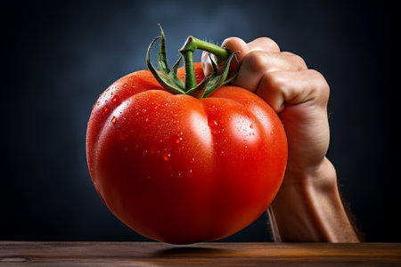 Mighty Tomato Flexing Biceps Generative AIの素材