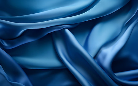 A close up view of a blue fabricの素材
