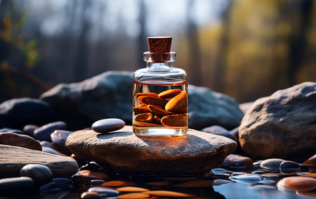 A bottle of cannabis oilの素材