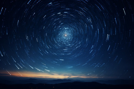 A star filled sky with many stars in itの素材