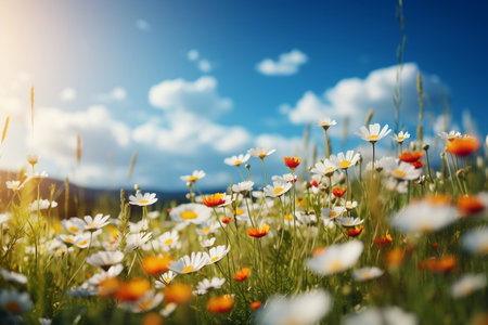 Gorgeous Sunlit Spring Summer Meadowの素材
