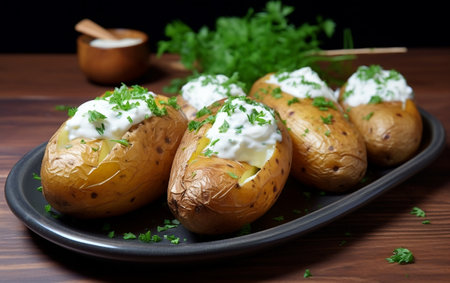 Savory Butter Sour Cream Potatoes Generative AIの素材