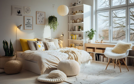 Beautiful living room. Generativeの素材