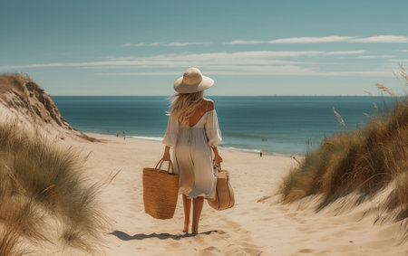 Woman on the Beachの素材