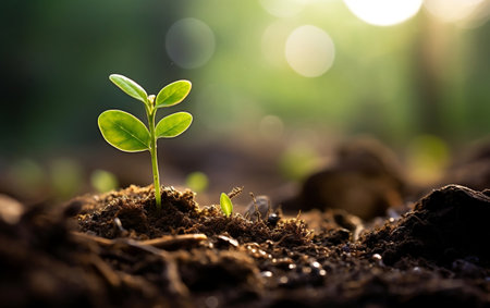 Green Sprout Depicting Renewal Generative AIの素材