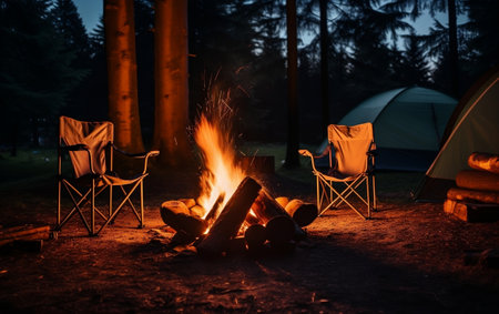 Enchanting Bonfire Ambience Generative AIの素材