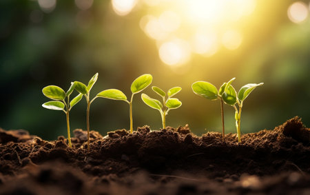 Seedling are growingの素材