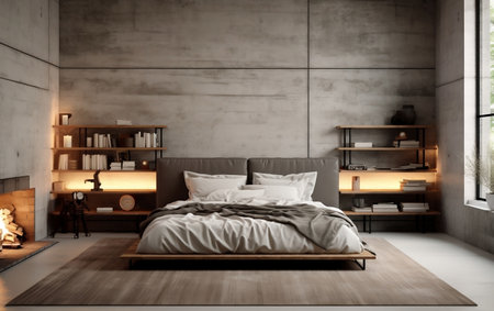 Bedroom Interior Design Generative AIの素材