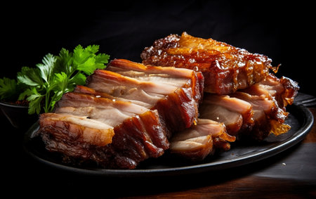 Top View Image of Crispy Belly Generative AIの素材