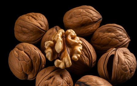 Crunchy Walnuts Ingredient App Icon Recipe Symbol Generative AIの素材