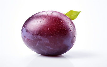 Plum on the white background AIの素材