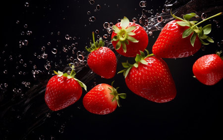 Strawberry on white background AIの素材