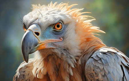 Portrait of Griffon Vulture. Generative Aiの素材