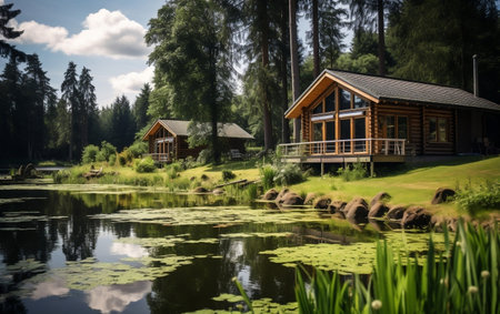 Vacation rental forest lodge countrysideの素材