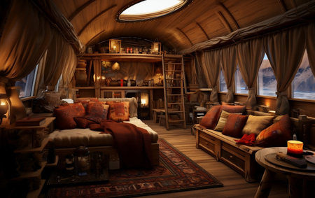 Interior Elegance in a Nomadic Haven Bedroom Retreatの素材