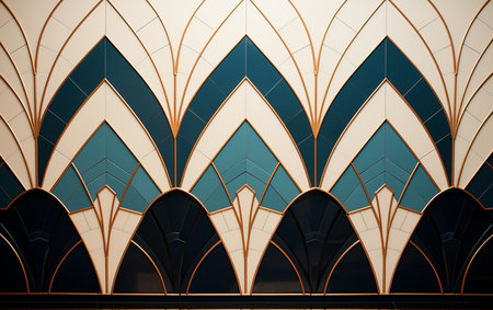 Geometric Mastery Art Deco Tiles Bringing Vintage Vibesの素材