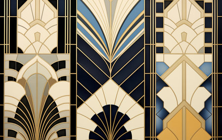 Geometric Mastery Art Deco Tiles Bringing Vintage Vibesの素材