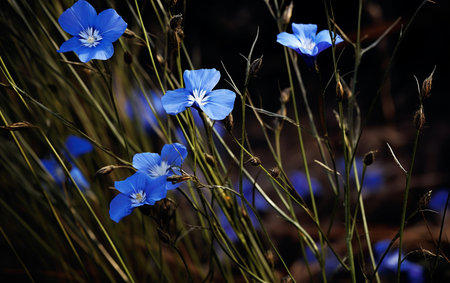 Linseed Buds A Closer Look at Flax Fieldsの素材