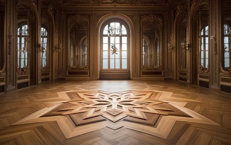 The Symmetry and Artistry of Luxury Parquetの素材