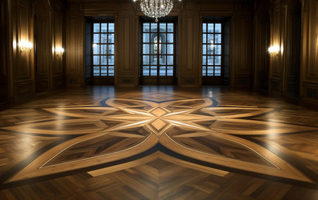 The Symmetry and Artistry of Luxury Parquetの素材