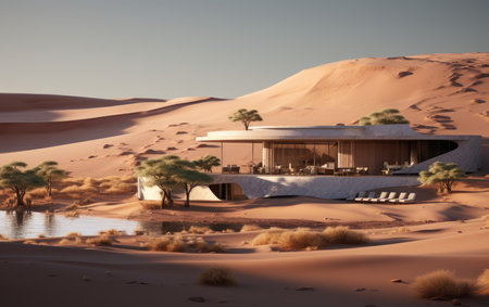 Remote Haven in a Sea of Endless Dunesの素材