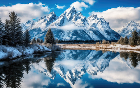 Mirror Lake Grand Tetons Serenityの素材