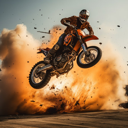 Bikers in Action Thrilling Wheel Performancesの素材