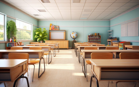 Educational Environment Interior 3D Visualizationの素材
