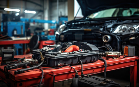 Hands-On Car Repair in the Workshopの素材
