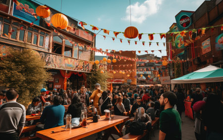 The Rhythms of a Bustling Street Festivalの素材