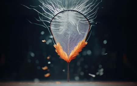 Precise Badminton Serve Over the Net Flightの素材