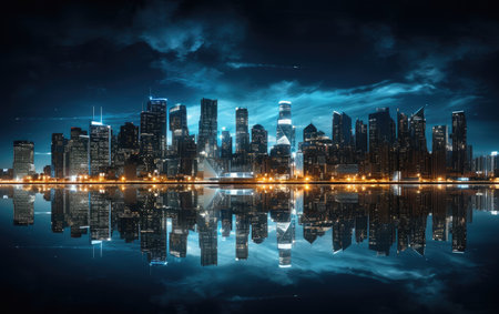 Sustainable Cityscape: Energy-Efficient Lighting at Its Bestの素材