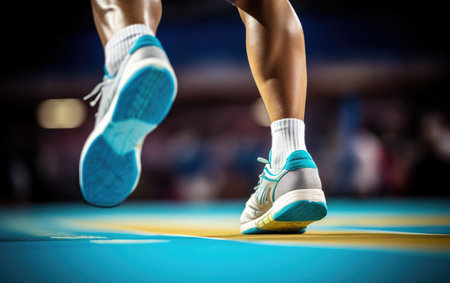 Agile Badminton Moves Up Closeの素材