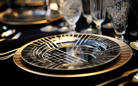 Vintage Table Setting Deco Glass Platesの素材