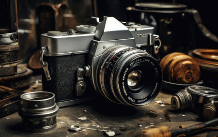 Canoe Drifting Down a Serene Riverの素材