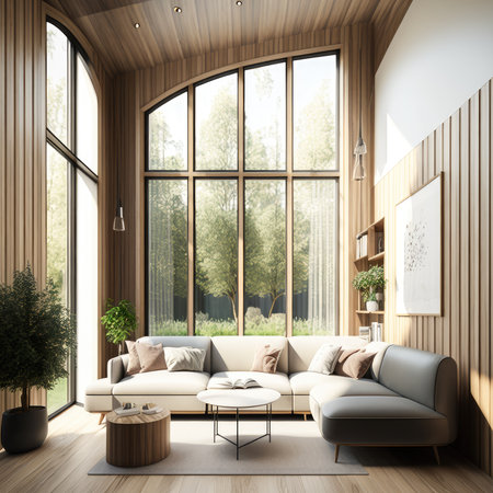 Modern Living Room Big Windowの素材