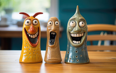 Foto de Dining Shakers Quirky Ceramic - Imagen libre de derechos