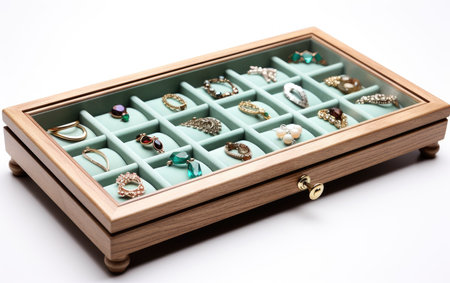 Glass Jewelry Showcase Displayの素材