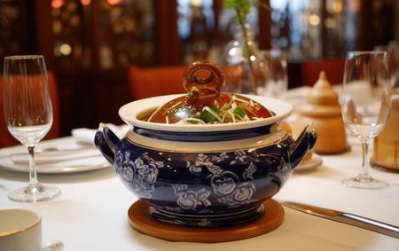 Gourmet Restaurant Ceramic Soup Tureenの素材