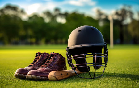 Helmet and Shoes for Cricketの素材