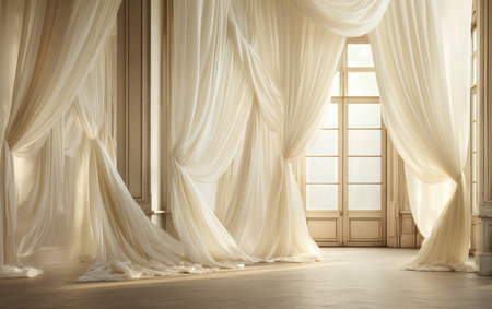Hanging Silk Drapes Elegantの素材