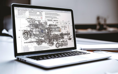 Laptop Loaded with Engineering Softwareの素材