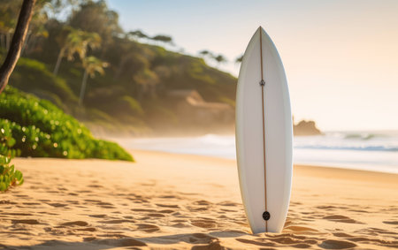 Sunny Beach Natural Blur Fiberglass Surfboardの素材