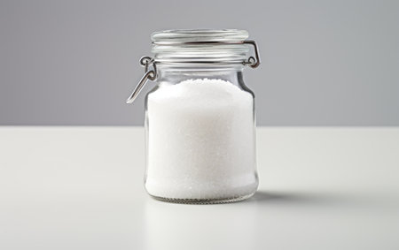 Crystalized White Sugar in a Glass Jarの素材