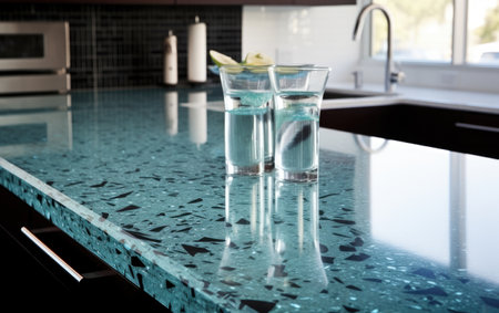 Recycled Glass Surfaces Countertops for a Greener Homeの素材