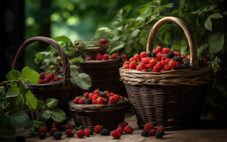 Farm-Fresh Berries Ready for Enjoymentの素材